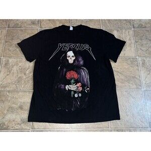 Kanye West Yeezus Tour 2014 Skull Reaper T Shirt Size L Double Sided Flower a1